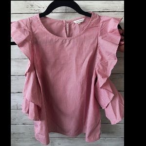 Club Monaco - Red Striped Top